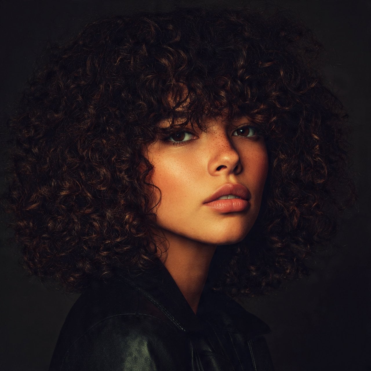 Layered Shoulder Length Curly Hair — Trendy Frizzy Hair