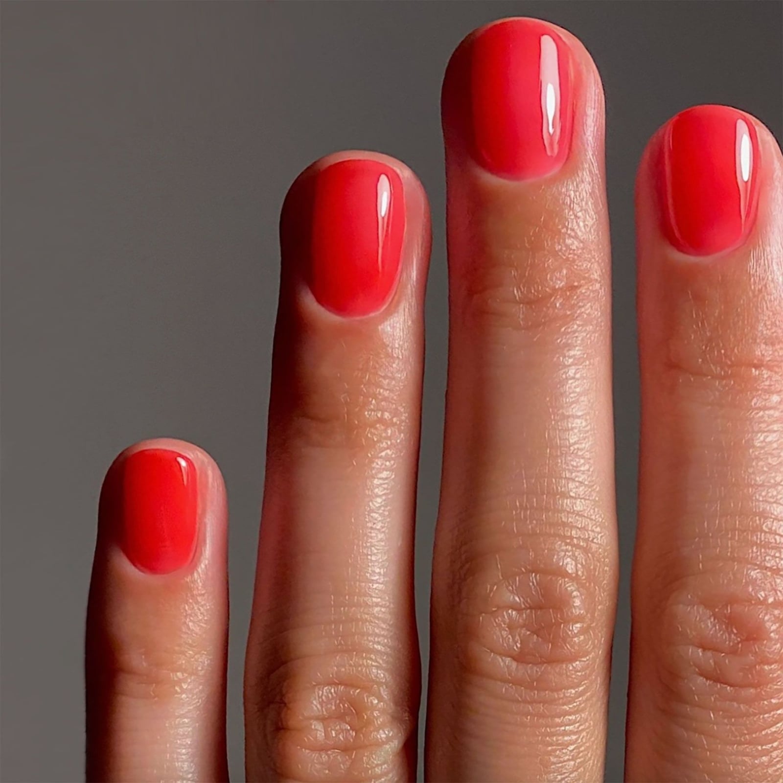 Bright Coral Short Oval Nails Bright Coral Short Oval Nails — Trendy Gel Nails Polish