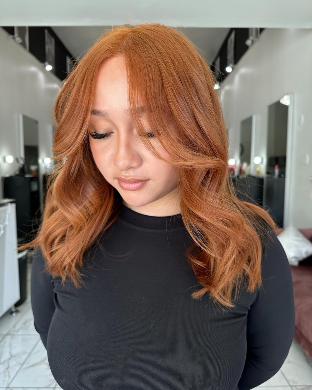 Warm Ginger With Blonde Highlights Warm Ginger With Blonde Highlights — Trendy Ginger Hair Color