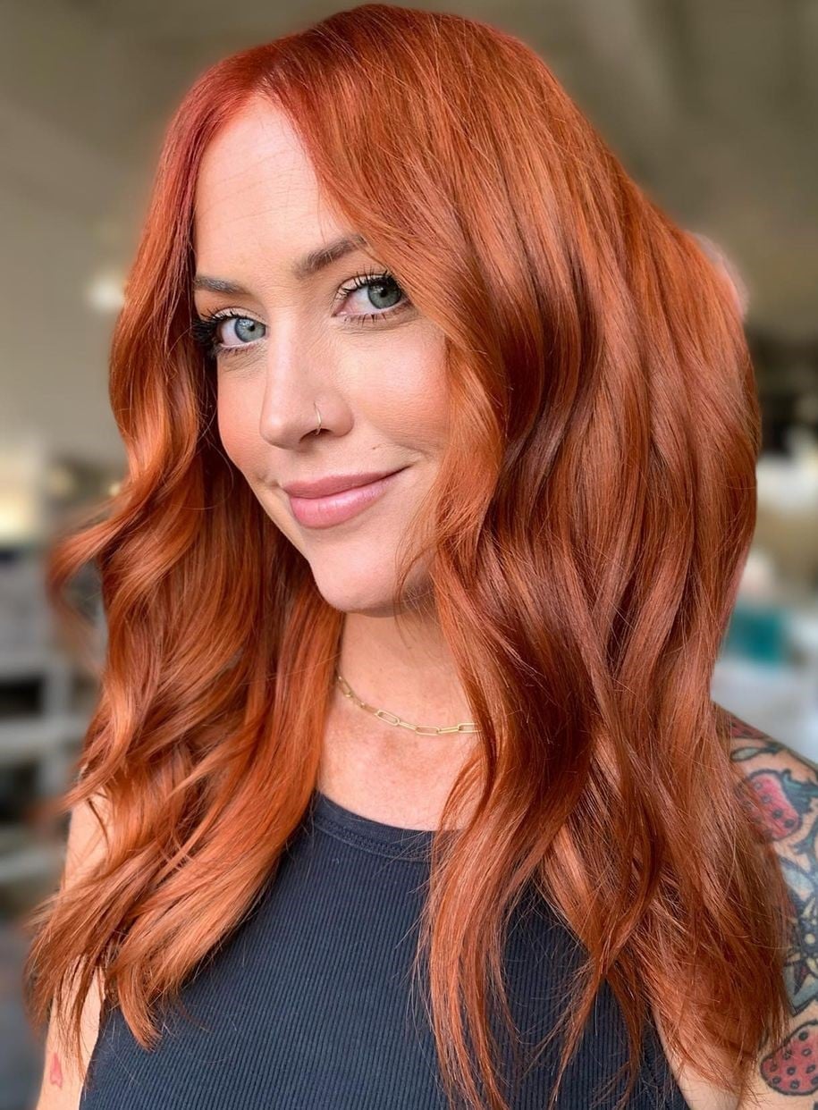 Vibrant Ginger With Subtle Highlights Vibrant Ginger With Subtle Highlights — Trendy Ginger Hair Color