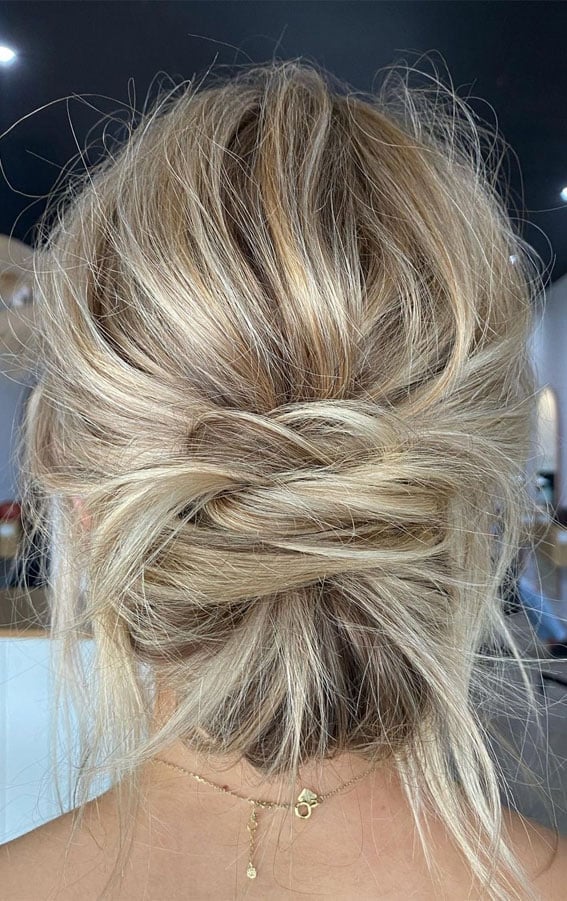 Messy Windblown Low Bun With Face-Framing Pieces — Trendy Hair Up Hairstyles
