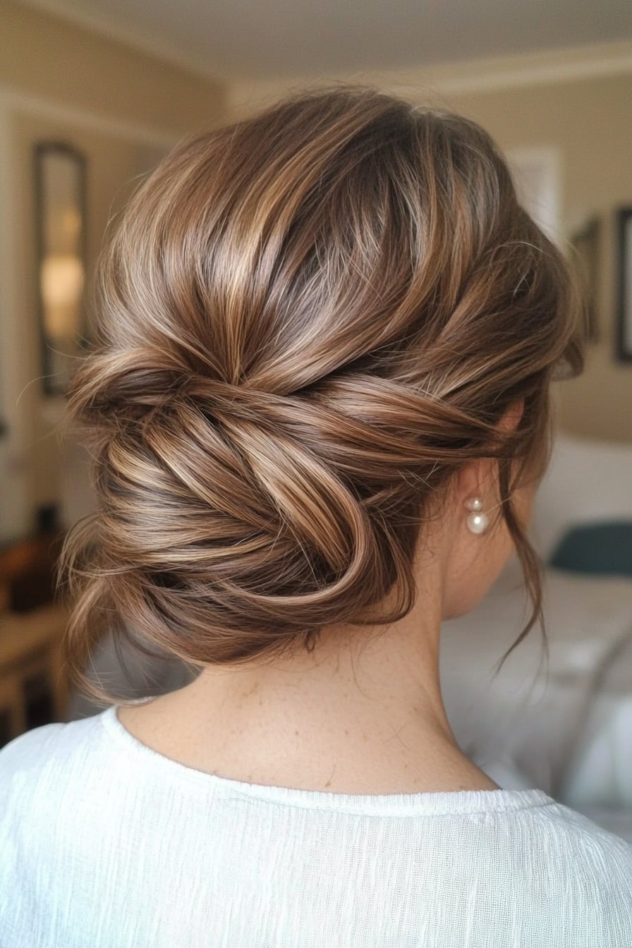 Low Updo With Intricate Braided Knot — Trendy Hair Up Hairstyles