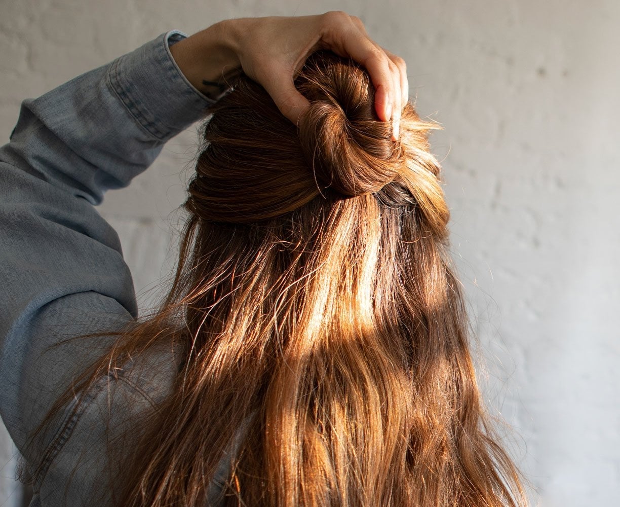 Mid-Back Half-Up Twist — Trendy Hairstyles for School