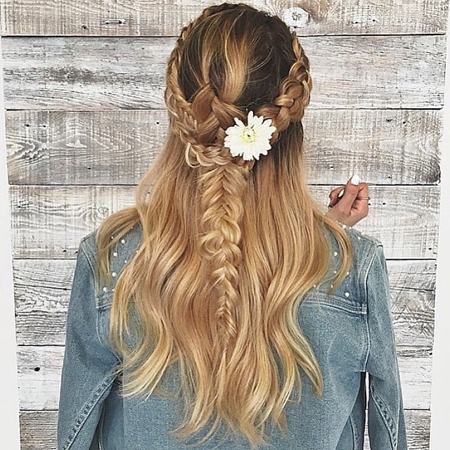 Mid Back Honey Blonde Waves And Braids — Trendy Hairstyles for Teens