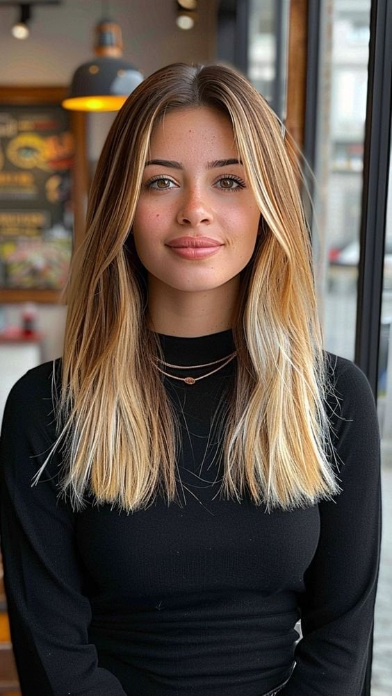 Mid Back Dark Blonde With Balayage — Trendy Hairstyles for Teens