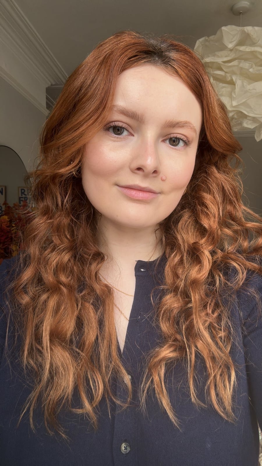 Collarbone Copper Red Loose Waves — Trendy Heatless Curls