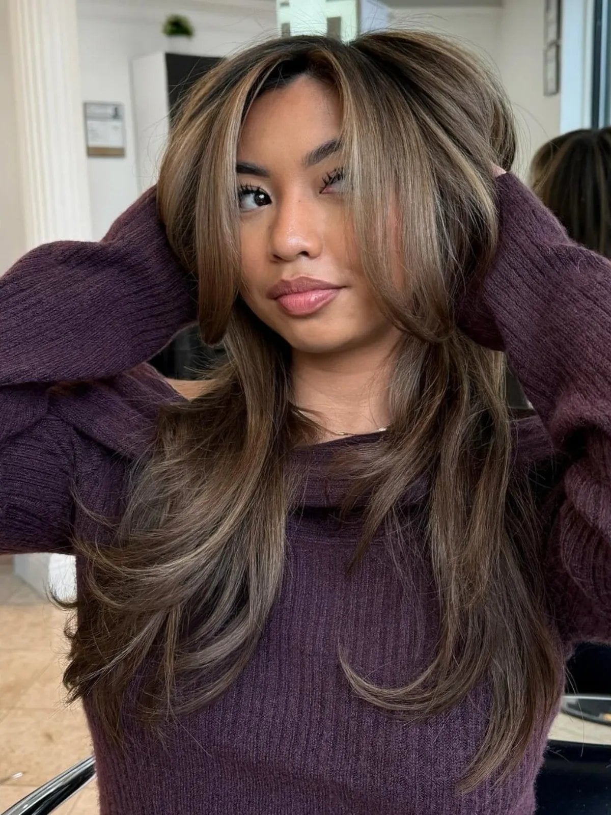Medium Brown With Lighter Brown Highlights — Trendy Highlights Hair