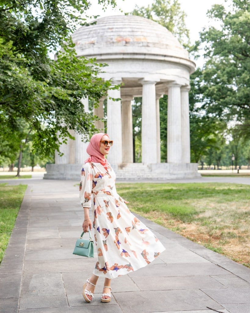 Printed Midi Dress for Summer Day Out Printed Midi Dress for Summer Day Out — Trendy Hijab Outfits