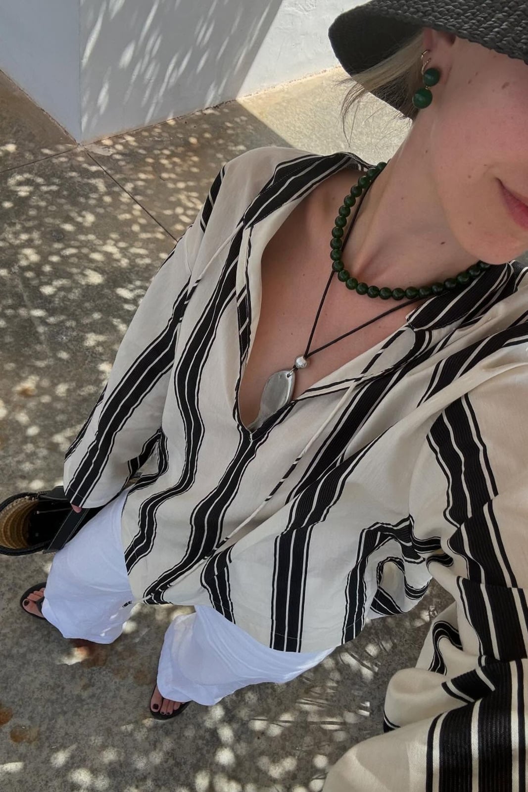 Striped Blouse and Linen Trousers — Trendy Hippie Outfits