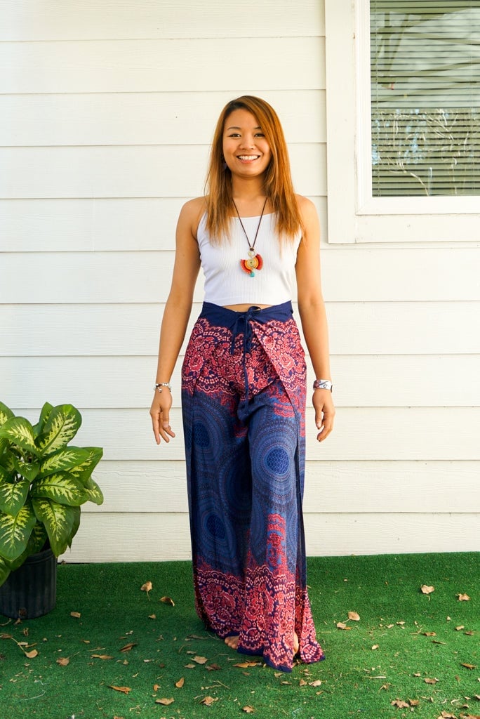 Tank Top with Paisley Wide-Leg Pants — Trendy Hippie Outfits