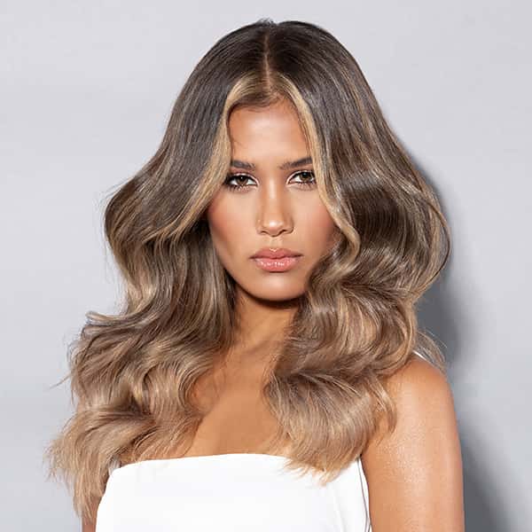 Dark Brown Base With Honey Blonde Balayage Dark Brown Base With Honey Blonde Balayage — Trendy Honey Blonde Balayage