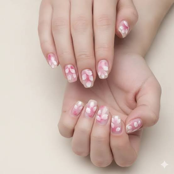 Medium Almond Soft Pink Cherry Blossom Nails Medium Almond Soft Pink Cherry Blossom Nails — Trendy Japanese Nails
