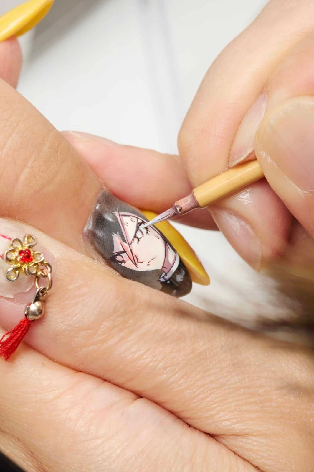 Short Square Anime Character Face Nails Short Square Anime Character Face Nails — Trendy Japanese Nails