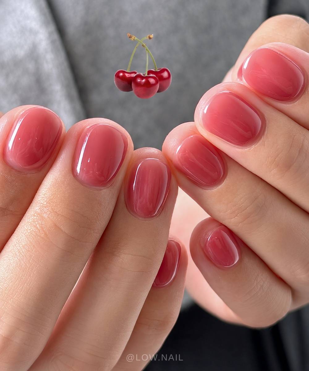 Sheer Pinkish-Red Jelly Soft Square Nails Sheer Pinkish-Red Jelly Soft Square Nails — Trendy Jelly Nails