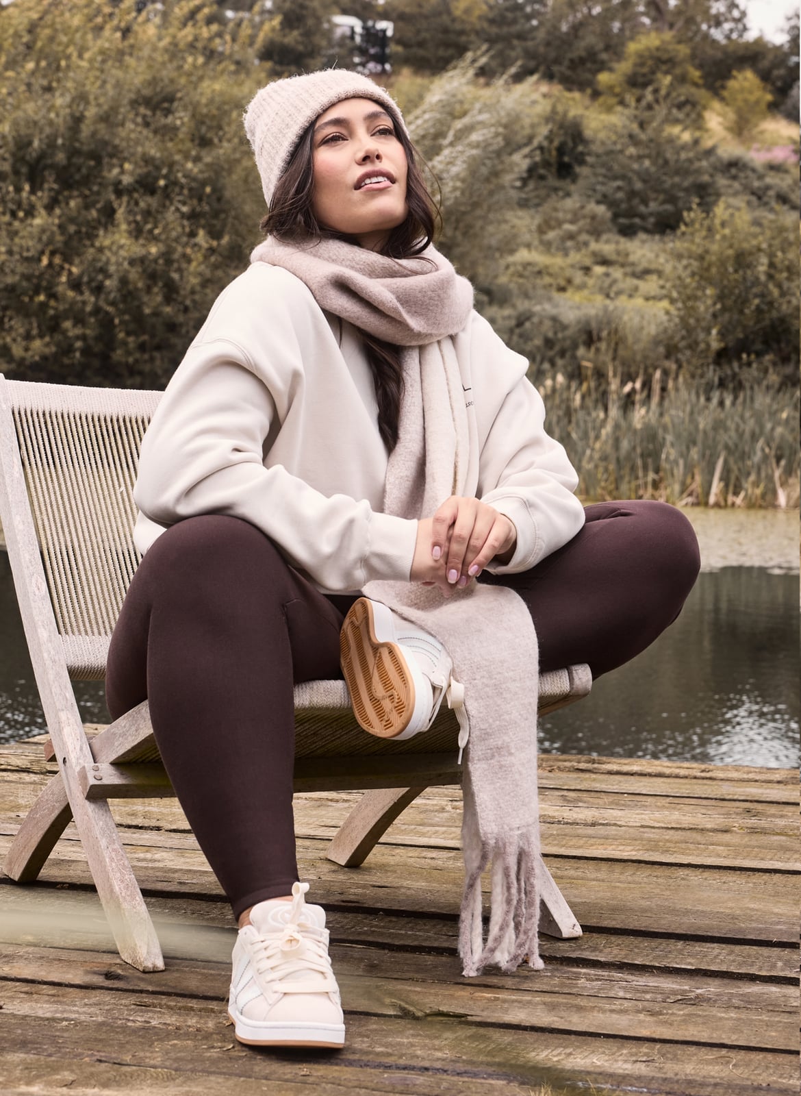 Brown Leggings in a Monochromatic Casual Ensemble — Trendy Leggings Outfits