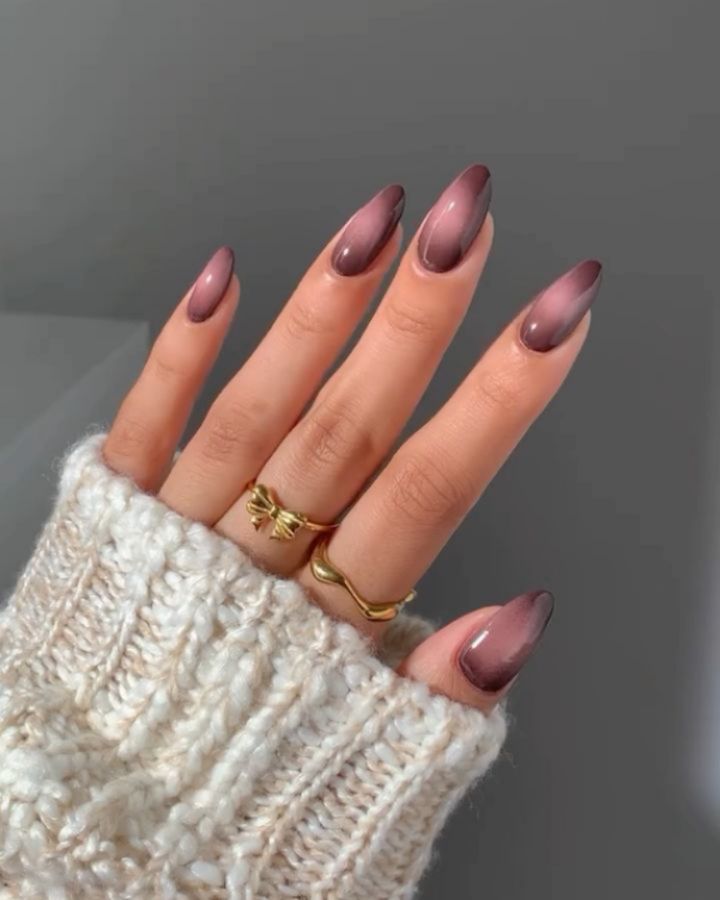 Velvet Cat Eye Gradient Long Almond Nails Velvet Cat Eye Gradient Long Almond Nails — Trendy Long Nails