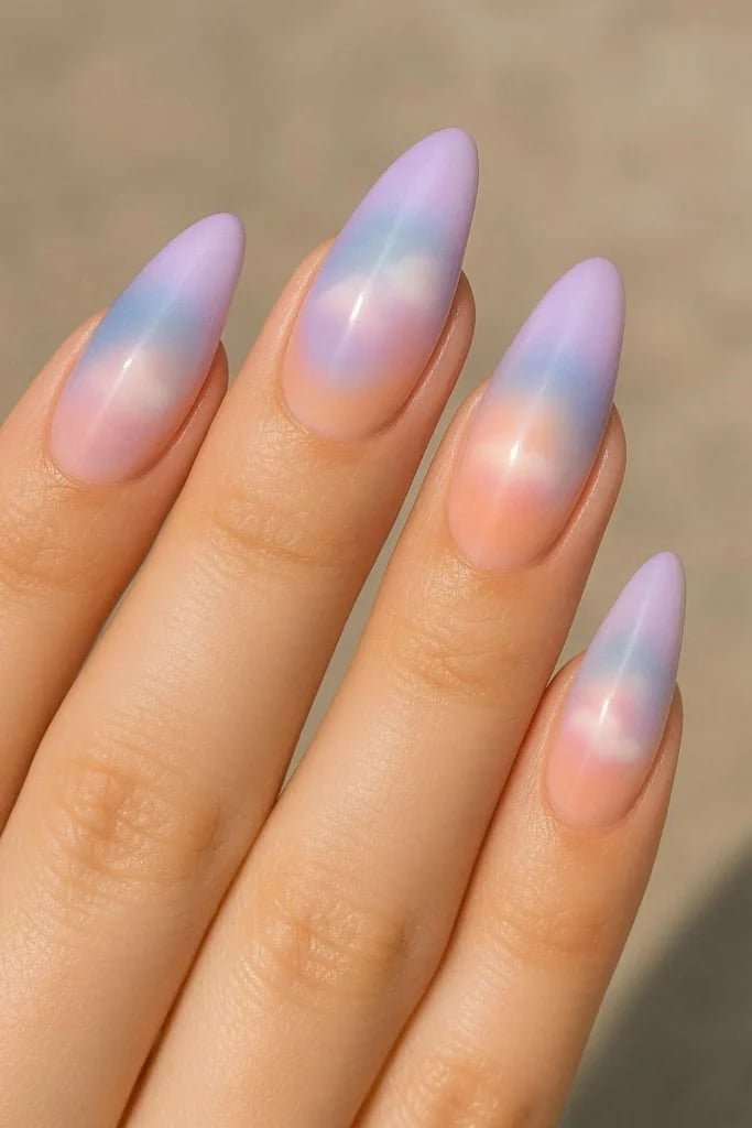 Cloud Effect Matte Gradient Long Stiletto Nails Cloud Effect Matte Gradient Long Stiletto Nails — Trendy Long Nails