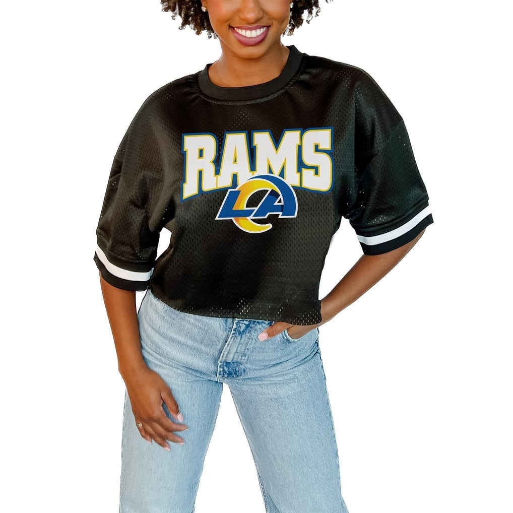 LA Rams Mesh Jersey with Jeans LA Rams Mesh Jersey with Jeans — Trendy Los Angeles Outfits