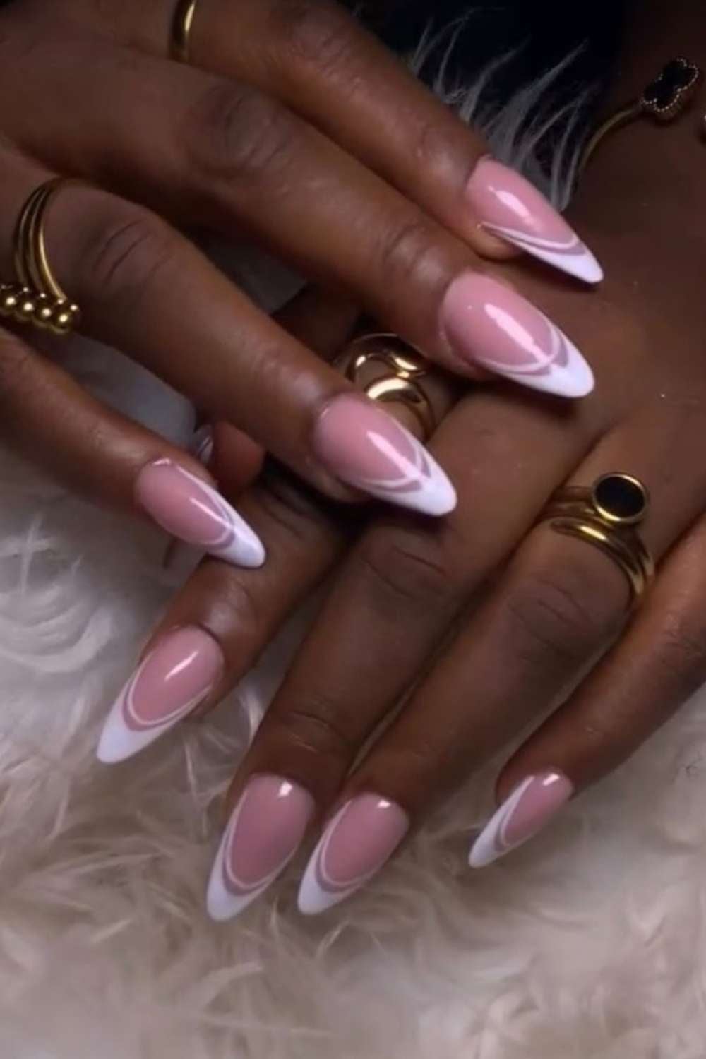 Long Almond Double White French Tip Nails Long Almond Double White French Tip Nails — Trendy Manicure Nails