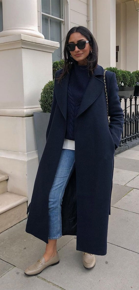 Cream Knit Tracksuit with Striped Top and Sneakers — Trendy Monday Outfit