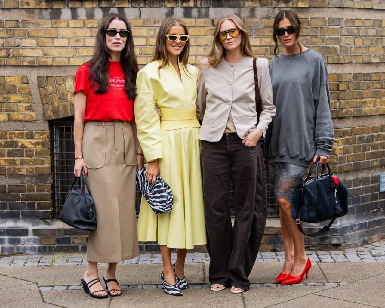 Beige Blazer with Grey Top and Dark Trousers, Close-Up Take — Trendy Monday Outfit