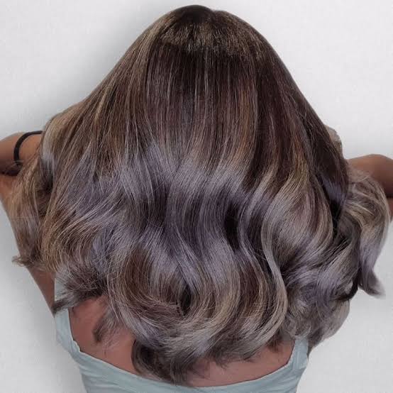 Mid-Back Thick Wavy Mushroom Brown With Ash Tones — Trendy Mushroom Brown Hair Color