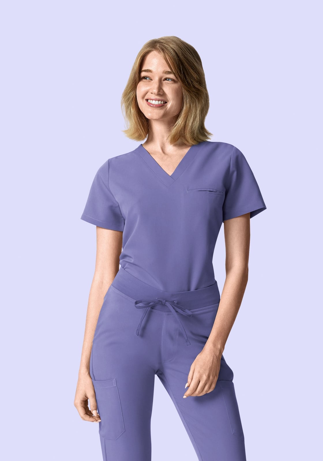 Monochromatic Lavender Scrub Set — Trendy Nurse Outfits