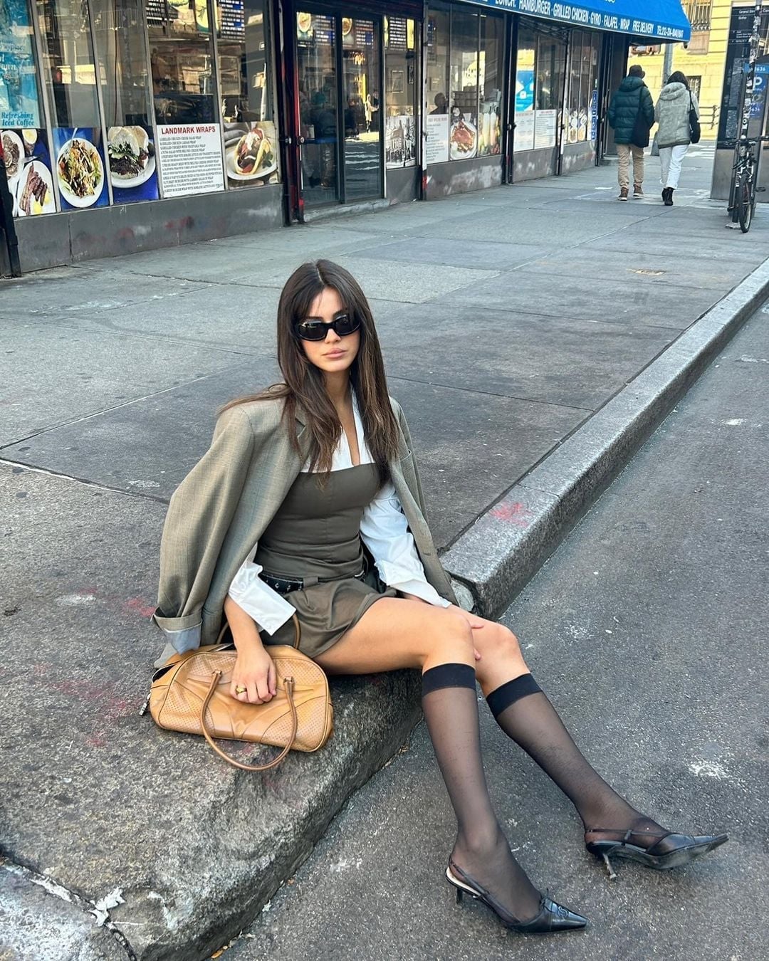 Sheer White Shirt with Olive Green Maxi Skirt Sheer White Shirt with Olive Green Maxi Skirt — Trendy Office Siren Outfits