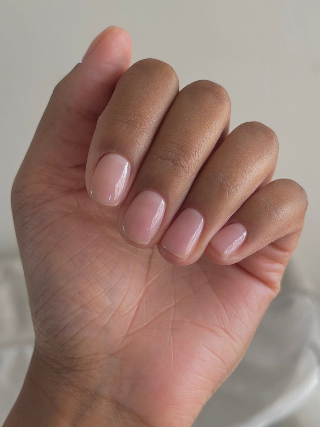 Sheer Nude Pink Short Almond Nails Sheer Nude Pink Short Almond Nails — Trendy Old Money Nails