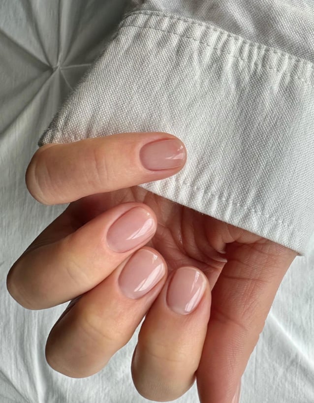 Sheer Milky Nude Short Soft Square Nails Sheer Milky Nude Short Soft Square Nails — Trendy Old Money Nails