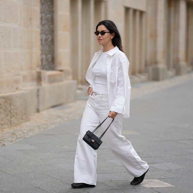 Chic All-White Wide-Leg Trouser Look Chic All-White Wide-Leg Trouser Look — Trendy Outfit Ideas