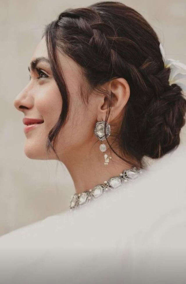 Dark Brown Low Bun With Braids — Trendy Party Hair
