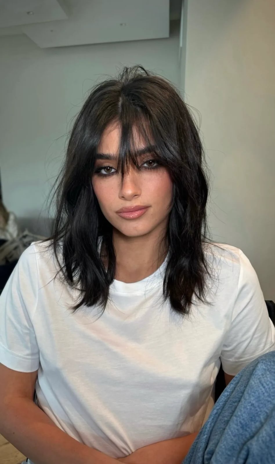 Collarbone Shag With Textured Fringe — Trendy Party Hair