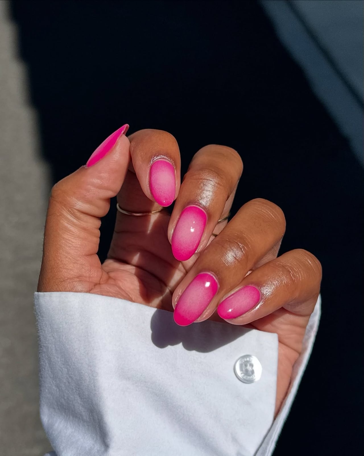 Hot Pink To Sheer Pink Ombre Nails — Trendy Pink Nails