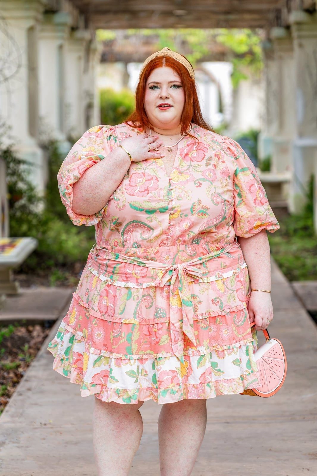 Tiered Ruffle Mini Dress with Puff Sleeves — Trendy Plus Size Outfits