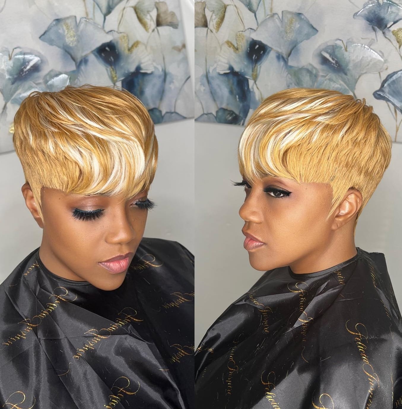 Short Blonde Pixie Cut With Highlights — Trendy Quick Weave