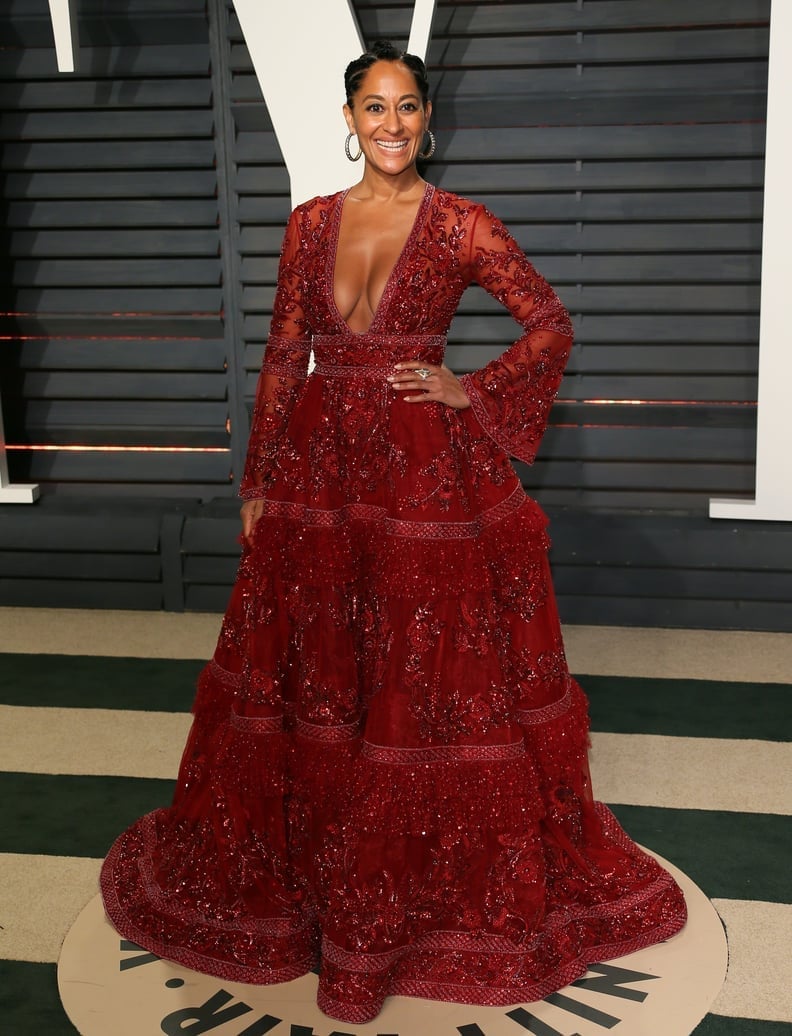Deep Red Sequin Beaded Ballgown Bell Sleeves Deep Red Sequin Beaded Ballgown Bell Sleeves — Trendy Red Carpet Outfits