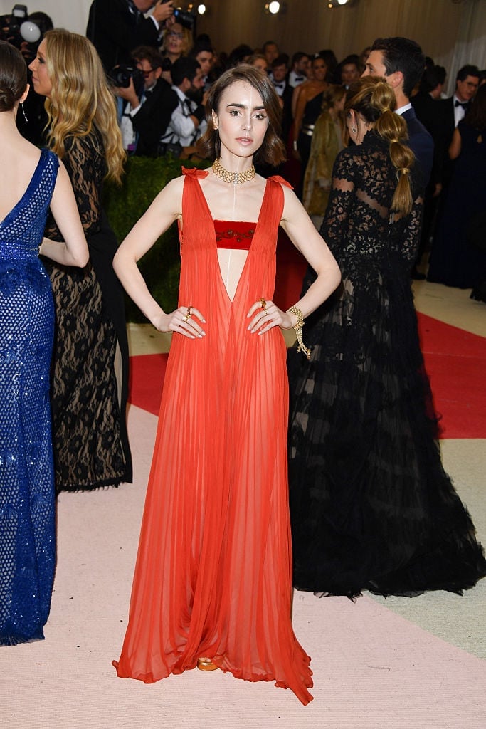 Red Layered Dress Sheer Overlay Red Layered Dress Sheer Overlay — Trendy Red Carpet Outfits