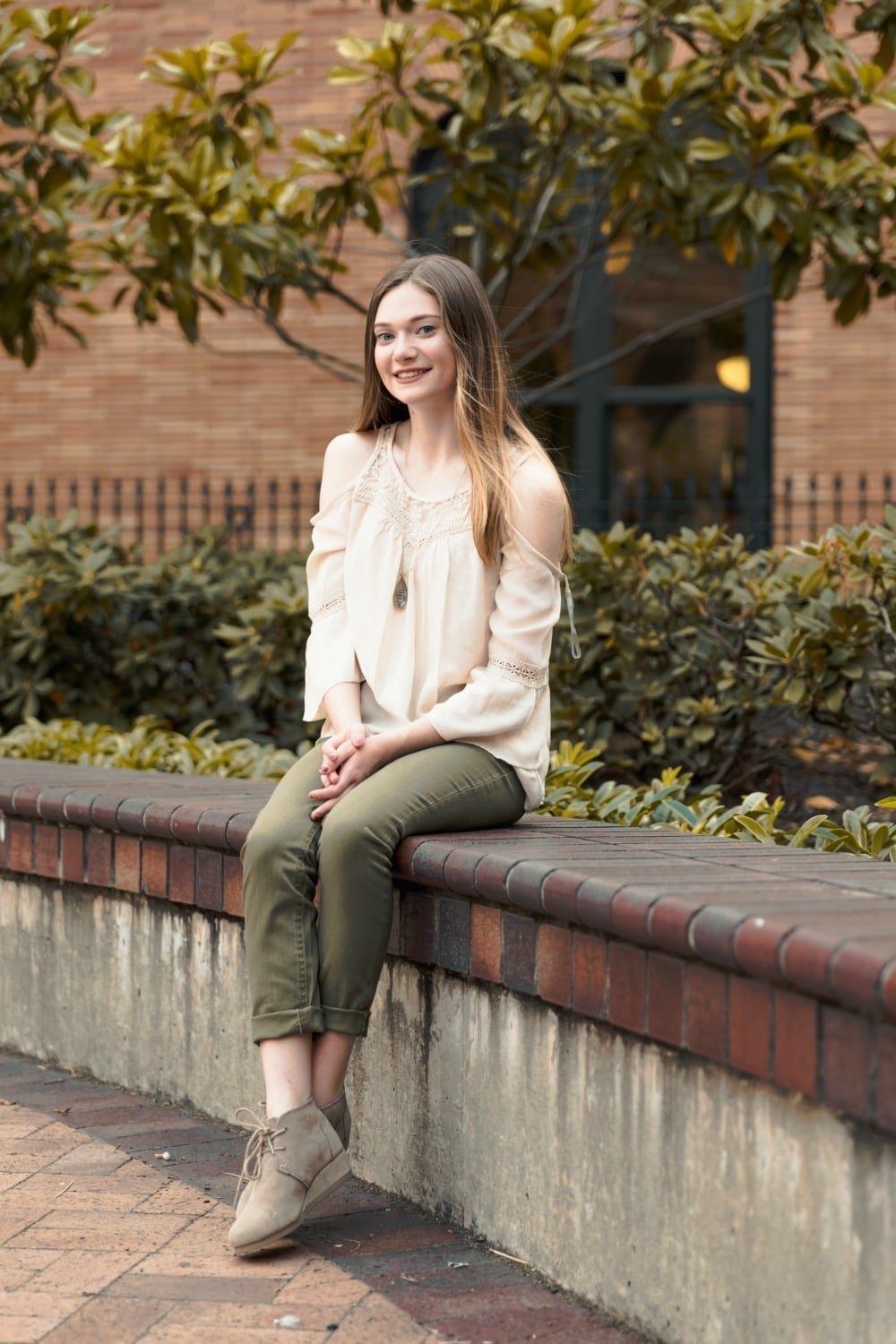 Off-shoulder Top with Cuffed Trousers Off-shoulder Top with Cuffed Trousers — Trendy School Outfits