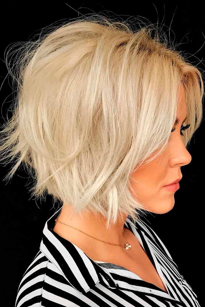 Blonde Bob With Soft Waves And Layers — Trendy Short Bob
