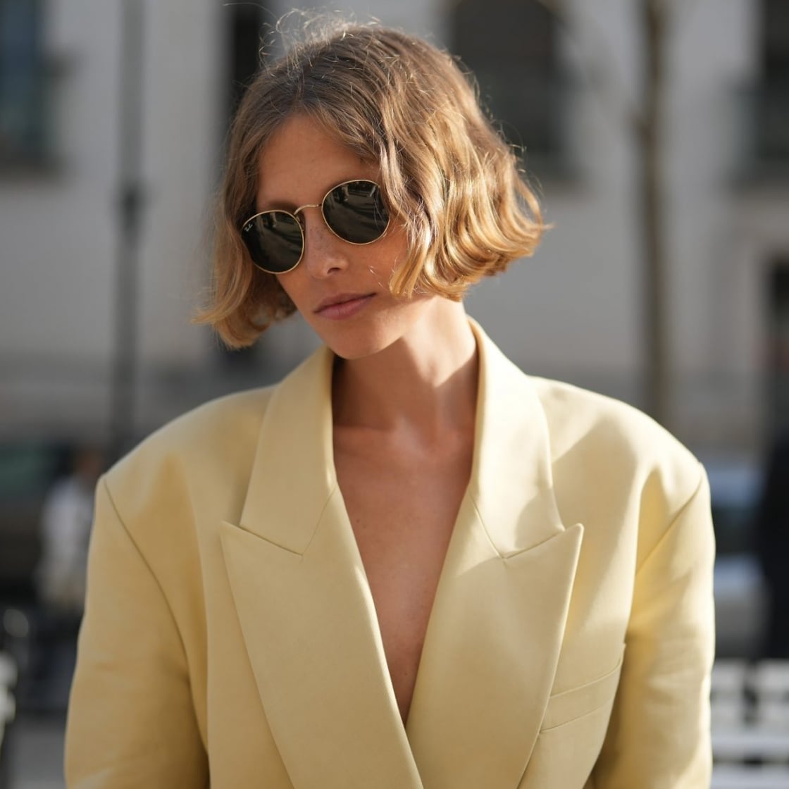 Light Brown Bob With Wispy Bangs — Trendy Short Bob