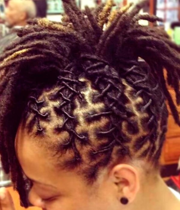 Short Braided Locs With Blonde Tips — Trendy Short Locs