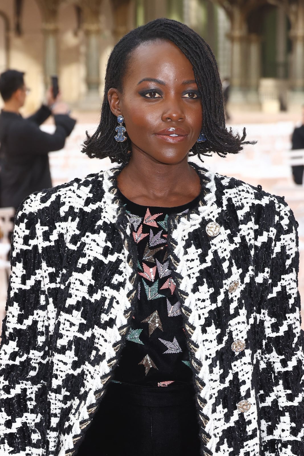 Sleek Black Collarbone Bob With Blowout — Trendy Short Locs