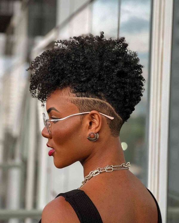 Undercut Tapered Cut With Thick Curls Undercut Tapered Cut With Thick Curls — Trendy Short Natural Hairstyles
