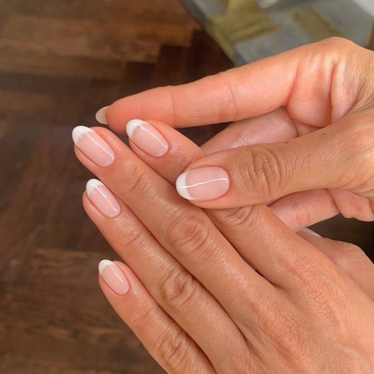 Precise White French Short Oval Nails — Trendy Short Oval Nails