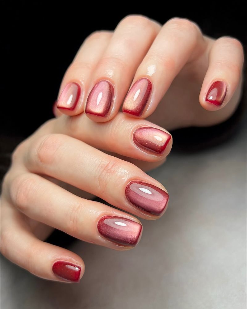Sheer Nude Base With Minimalist White French Tips, Glossy — Trendy Short Square Nails
