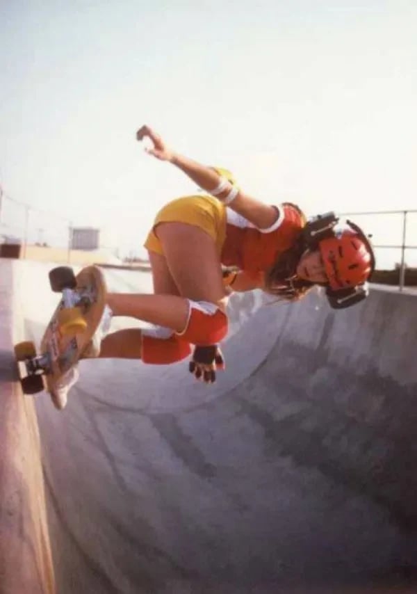 Red T-Shirt and Yellow Shorts with Protective Gear — Trendy Skater Outfits