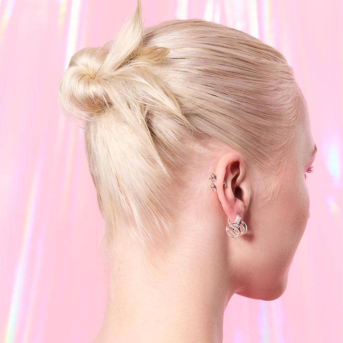 Blonde Collarbone Twisted Bun — Trendy Slick Back Hairstyles