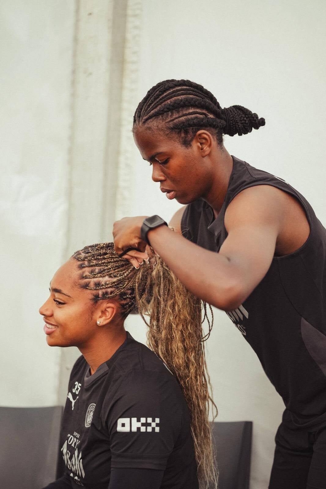 Intricate Cornrows With Blonde Tips — Trendy Soccer Hair