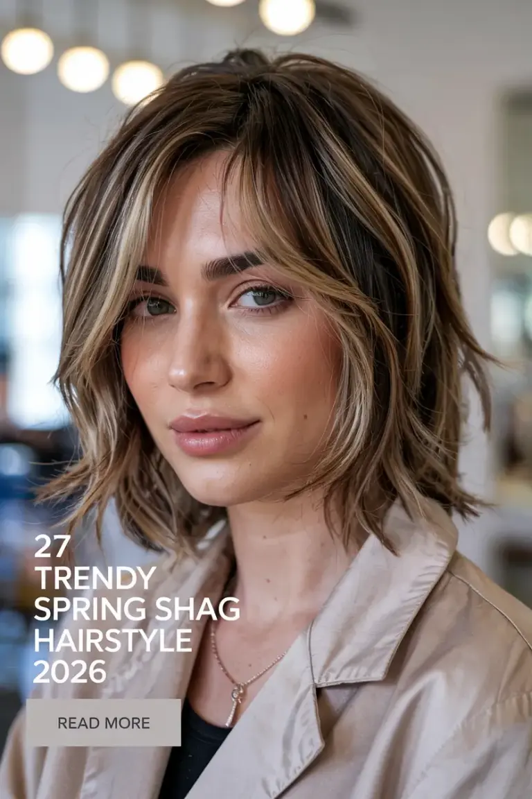 Trendy Spring Shag Hairstyle 2026: 27 Fresh Layered Looks with Bangs, Texture, and Effortless Volume